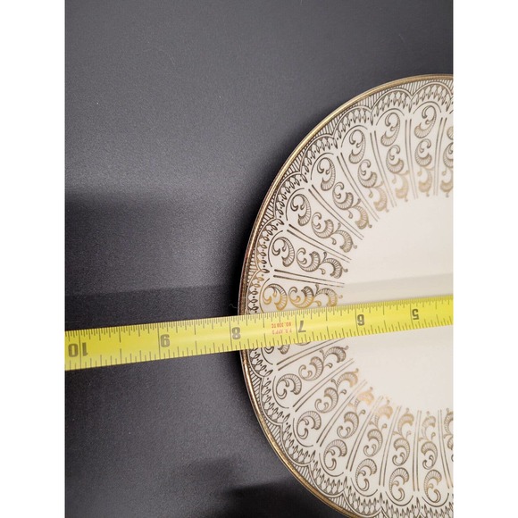 VTG Bareuther Waldsassen Luncheon Trio Set Plate Teacup Saucer 53 Gold Trim - Picture 10 of 12